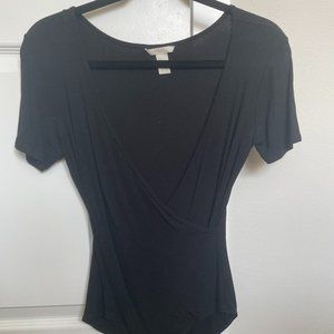 Black cross over bodysuit